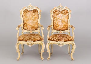 картинка Антикварные кресла (2 шт.) салоне старинных вещей "Шебби" являющийся официальным дистрибьютором в России и Беларуси