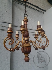 Старинная французская деревянная люстра код. BE4112252