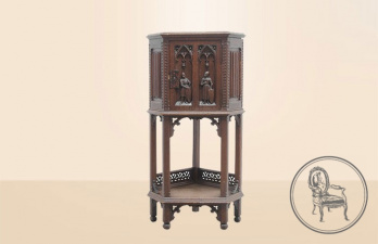 Антикварная угловая тумбочка код. VS0901