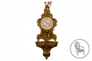 картинка Антикварные настенные часы Vernis Martin Cartel салоне старинных вещей "Шебби" являющийся официальным дистрибьютором в России и Беларуси