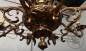 Антикварная бронзовая люстра с растительным орнаментом код. BE107074 фото 2
