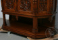 Антикварный ореховый поставец в готическом стиле с объемной резьбой код. BE3120 фото 5