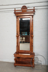 Антикварный немецкий ореховый консольный столик с зеркалом код. BE68381