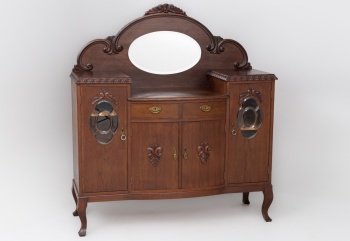 Старинный посудный шкаф с зеркалом код. RM4100973