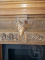 Антикварный каминный портал из дуба с объемной резьбой в виде голов животных код. BE107283 фото 4