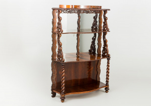 картинка Антикварная этажерка с зеркалом салоне старинных вещей "Шебби" являющийся официальным дистрибьютором в России и Беларуси