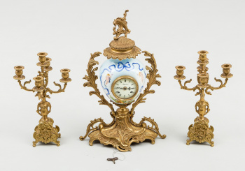 Старинные каминные часы с канделябрами код. RM25964