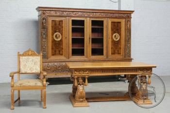 Антикварный набор мебели для кабинета код. BE5746