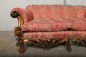 Старинный комплект для гостиной в рокайльном стиле, украшенный резьбой, с обивкой в розовых тонах код. BE107142 фото 7