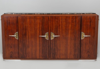 Старинный комод с мраморной столешницей и гнутыми дверцами код. RM4101478