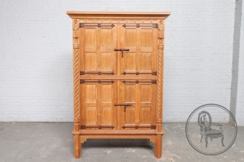 Антикварный высокий комод в стиле рустик код. BE4097299