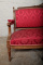 Антиварная софа из ореха в стиле ампир с малиновой обивкой код. BE107040 фото 5
