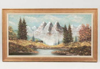 Старинный горный пейзаж код. RM4164811