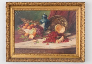 картинка Антикварный натюрморт с фруктами салоне старинных вещей "Шебби" являющийся официальным дистрибьютором в России и Беларуси