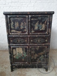 Старинный высокий комод в стиле шинуазри код. BE4105760