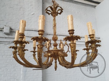 Старинная люстра из литой бронзы код. BE4097419