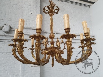 Старинная люстра из литой бронзы код. BE4097419