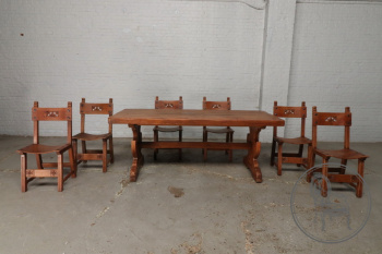 Антикварный стол и стулья (8 шт.) код. BE47403