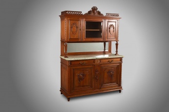 Антикварный дубовый буфет с зеркалом код. RM4106430