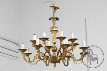 Антикварная люстра из бронзы на 16 свечей код. BE6165