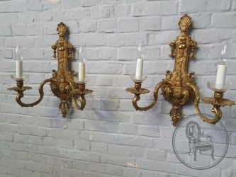 Пара старинных бронзовых бра код. BE4107101