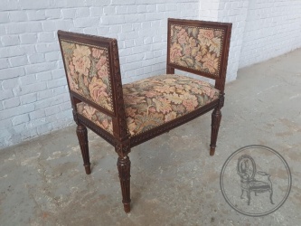 Антикварная скамья с гобеленовой обивкой код. BE4151978