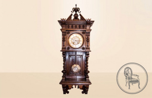 картинка Антикварные настенные часы салоне старинных вещей "Шебби" являющийся официальным дистрибьютором в России и Беларуси