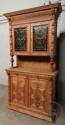 Антикварный буфет с витражами код. BE99286