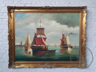 Старинная картина в морском стиле код. BE4097703