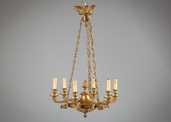 Антикварная бронзовая люстра в стиле Ампир код.&nbsp;RM4132251