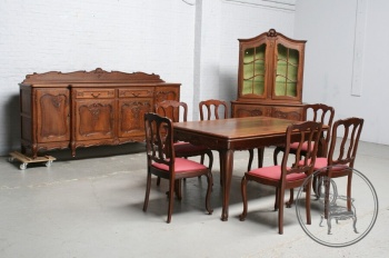 Антикварный дубовый гарнитур для столовой код. BE4097542