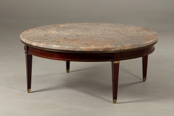 Старинный журнальный стол с мраморной столешницей код. RM4101705