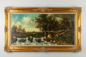 Старинная картина Пейзаж код. RM4165044