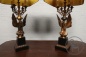 Старинные настольные лампы (2 шт.) с основанием в виде бронзовых орлов на мраморной подставке код. BE58252 фото 16