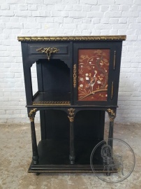 Антикварный открытый комод из палисандра с ажурной бронзовой отделкой код. BE4109125