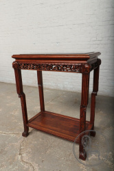 Антикварный ореховый столик-консоль с верхом из мрамора в колониальном стиле код. BE107082