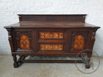 Антикварный комод в стиле Тюдор с маркетри код. BE4136315