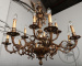 Антикварная бронзовая люстра с растительным орнаментом код. BE107074 фото 3