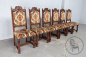 Старинный комплект для столовой из дуба, стол и 6 стульев, в стиле ренессанс код. BE107281 фото 6