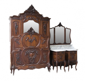 Антикварный спальный гарнитур (5 пр.) код. VS1059