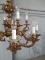 Старинная бронзовая люстра большого размера со стеклянными элементами код. BE4165447 фото 7