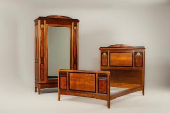 Антикварный спальный гарнитур в стиле ампир код. RM4101598