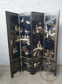 Старинная ширма в стиле шинуазри код. BE4131575