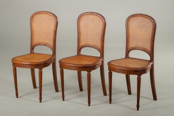 Антикварные стулья (3 шт.) с ротангом код. RM4105742