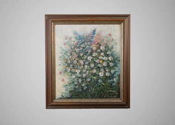 Старинная картина букет полевых цветов код. RM4166084