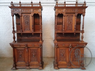 Антикварные дубовые буфеты (пара) код. BE4097574
