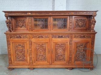 Антикварный дубовый двухъярусный комод код. BE4097290