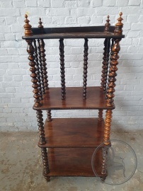 Антикварная этажерка с резными опорами Barley Twist код.&nbsp;BE4165332