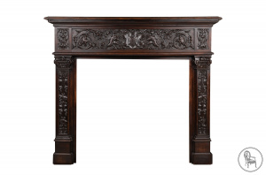 картинка Антикварный каминный портал салоне старинных вещей "Шебби" являющийся официальным дистрибьютором в России и Беларуси