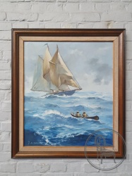 Винтажная картина на холсте код. BE4107767